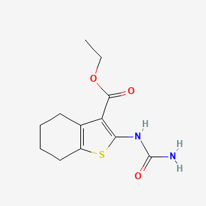 molecular formula C12H16N2O3S B2924635 Ethyl 2-(carbamoylamino)-4,5,6,7-tetrahydro-1-benzothiophene-3-carboxylate CAS No. 100068-52-8