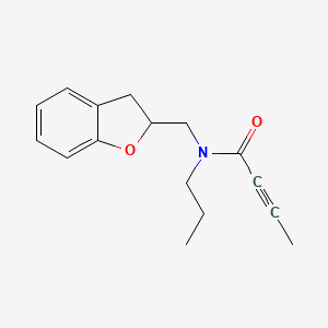 molecular formula C16H19NO2 B2924677 N-(2,3-Dihydro-1-benzofuran-2-ylmethyl)-N-propylbut-2-ynamide CAS No. 2411274-01-4