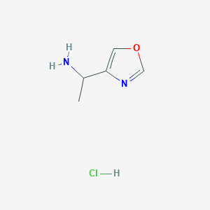 molecular formula C5H9ClN2O B2924717 1-(1,3-oxazol-4-yl)ethan-1-amine hydrochloride CAS No. 2305252-95-1