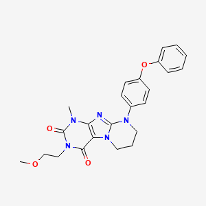 3-(2-methoxyethyl)-1-methyl-9-(4-phenoxyphenyl)-6,7,8,9-tetrahydropyrimido[2,1-f]purine-2,4(1H,3H)-dione