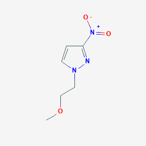 molecular formula C6H9N3O3 B2924846 1-(2-Methoxyethyl)-3-nitro-1H-pyrazole CAS No. 1003013-20-4