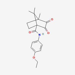 molecular formula C19H23NO4 B2924874 N-(4-ETHOXYPHENYL)-4,7,7-TRIMETHYL-2,3-DIOXOBICYCLO[2.2.1]HEPTANE-1-CARBOXAMIDE CAS No. 898647-15-9