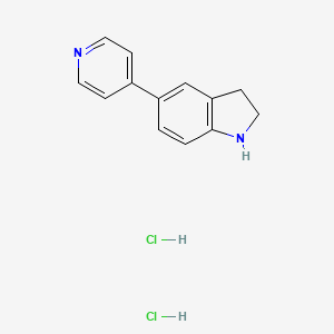 molecular formula C13H14Cl2N2 B2924887 5-(Pyridin-4-yl)indoline dihydrochloride CAS No. 90679-09-7