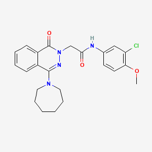 molecular formula C23H25ClN4O3 B2924909 2-[4-(azepan-1-yl)-1-oxo-1,2-dihydrophthalazin-2-yl]-N-(3-chloro-4-methoxyphenyl)acetamide CAS No. 1115929-91-3