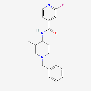 molecular formula C19H22FN3O B2924915 N-(1-Benzyl-3-methylpiperidin-4-YL)-2-fluoropyridine-4-carboxamide CAS No. 1436177-50-2