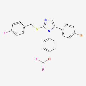 5-(4-bromophenyl)-1-(4-(difluoromethoxy)phenyl)-2-((4-fluorobenzyl)thio)-1H-imidazole