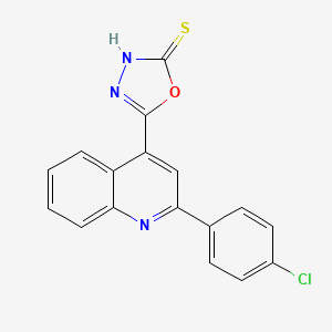 5-[2-(4-Chlorophenyl)quinolin-4-yl]-1,3,4-oxadiazole-2-thiol