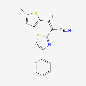 (Z)-3-(5-methylthiophen-2-yl)-2-(4-phenylthiazol-2-yl)acrylonitrile