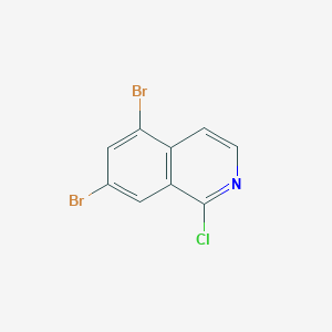 molecular formula C9H4Br2ClN B2924988 5,7-Dibromo-1-chloroisoquinoline CAS No. 1603498-69-6