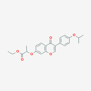molecular formula C23H24O6 B2925074 ethyl 2-({4-oxo-3-[4-(propan-2-yloxy)phenyl]-4H-chromen-7-yl}oxy)propanoate CAS No. 299951-66-9