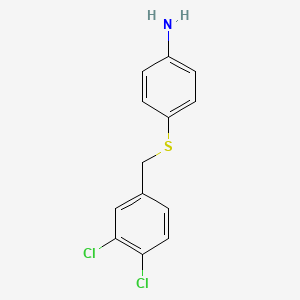 molecular formula C13H11Cl2NS B2925083 4-[(3,4-Dichlorobenzyl)sulfanyl]aniline CAS No. 712309-51-8