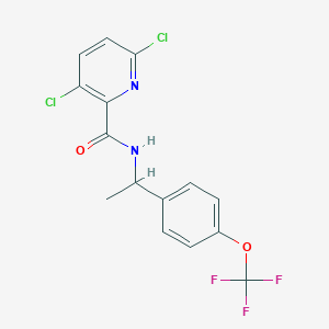 3,6-dichloro-N-{1-[4-(trifluoromethoxy)phenyl]ethyl}pyridine-2-carboxamide