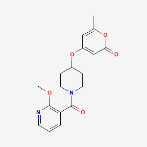 4-((1-(2-methoxynicotinoyl)piperidin-4-yl)oxy)-6-methyl-2H-pyran-2-one