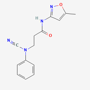 3-(N-Cyanoanilino)-N-(5-methyl-1,2-oxazol-3-yl)propanamide