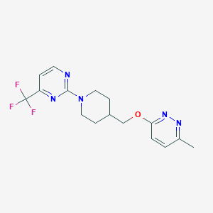2-[4-[(6-Methylpyridazin-3-yl)oxymethyl]piperidin-1-yl]-4-(trifluoromethyl)pyrimidine