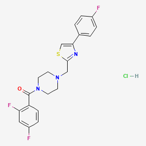 (2,4-Difluorophenyl)(4-((4-(4-fluorophenyl)thiazol-2-yl)methyl)piperazin-1-yl)methanone hydrochloride