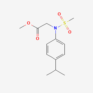 molecular formula C13H19NO4S B2925126 Methyl N-(4-isopropylphenyl)-N-(methylsulfonyl)glycinate CAS No. 425605-72-7