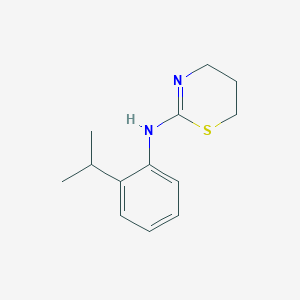molecular formula C13H18N2S B2925165 N-[2-(propan-2-yl)phenyl]-5,6-dihydro-4H-1,3-thiazin-2-amine CAS No. 102389-18-4