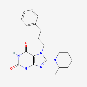 3-methyl-8-(2-methylpiperidin-1-yl)-7-(3-phenylpropyl)-1H-purine-2,6(3H,7H)-dione