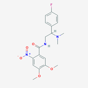 molecular formula C19H22FN3O5 B2925203 N-[2-(dimethylamino)-2-(4-fluorophenyl)ethyl]-4,5-dimethoxy-2-nitrobenzamide CAS No. 899744-91-3