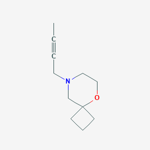 molecular formula C11H17NO B2925211 8-But-2-ynyl-5-oxa-8-azaspiro[3.5]nonane CAS No. 1864804-63-6