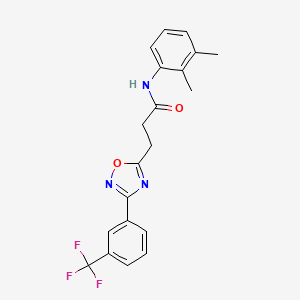 molecular formula C20H18F3N3O2 B2925228 N-(2,3-dimethylphenyl)-3-{3-[3-(trifluoromethyl)phenyl]-1,2,4-oxadiazol-5-yl}propanamide CAS No. 866040-01-9