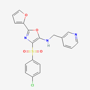 4-[(4-chlorophenyl)sulfonyl]-2-(furan-2-yl)-N-(pyridin-3-ylmethyl)-1,3-oxazol-5-amine