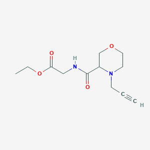 molecular formula C12H18N2O4 B2925250 Ethyl 2-{[4-(prop-2-yn-1-yl)morpholin-3-yl]formamido}acetate CAS No. 1825297-77-5