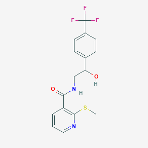 N-(2-hydroxy-2-(4-(trifluoromethyl)phenyl)ethyl)-2-(methylthio)nicotinamide