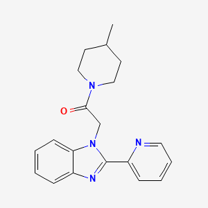 1-(4-methylpiperidin-1-yl)-2-(2-(pyridin-2-yl)-1H-benzo[d]imidazol-1-yl)ethanone