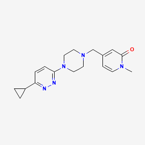 4-[[4-(6-Cyclopropylpyridazin-3-yl)piperazin-1-yl]methyl]-1-methylpyridin-2-one