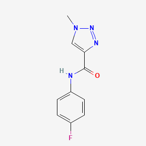 molecular formula C10H9FN4O B2925350 N-(4-fluorophenyl)-1-methyl-1H-1,2,3-triazole-4-carboxamide CAS No. 1235050-95-9