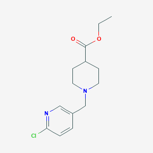 molecular formula C14H19ClN2O2 B2925353 Ethyl 1-[(6-chloro-3-pyridinyl)methyl]-4-piperidinecarboxylate CAS No. 860787-11-7