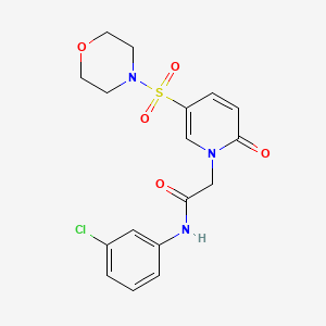 molecular formula C17H18ClN3O5S B2925354 N-(3-chlorophenyl)-2-[5-(morpholine-4-sulfonyl)-2-oxo-1,2-dihydropyridin-1-yl]acetamide CAS No. 1251631-16-9