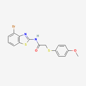 molecular formula C16H13BrN2O2S2 B2925374 N-(4-bromobenzo[d]thiazol-2-yl)-2-((4-methoxyphenyl)thio)acetamide CAS No. 941901-52-6