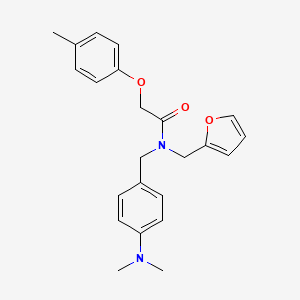 molecular formula C23H26N2O3 B2925375 N-[4-(dimethylamino)benzyl]-N-(furan-2-ylmethyl)-2-(4-methylphenoxy)acetamide CAS No. 879925-46-9