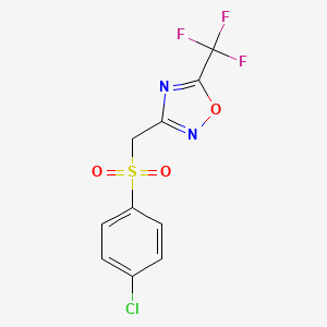 3-[(4-Chlorophenyl)sulfonylmethyl]-5-(trifluoromethyl)-1,2,4-oxadiazole