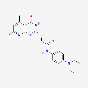 N-(4-Diethylamino-phenyl)-2-(4-hydroxy-5,7-dimethyl-pyrido[2,3-d]pyrimidin-2-ylsulfanyl)-acetamide