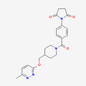 1-[4-[4-[(6-Methylpyridazin-3-yl)oxymethyl]piperidine-1-carbonyl]phenyl]pyrrolidine-2,5-dione