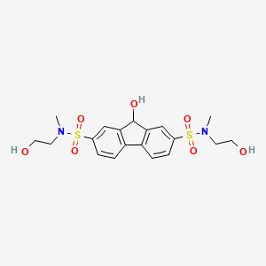 9-hydroxy-N2,N7-bis(2-hydroxyethyl)-N2,N7-dimethyl-9H-fluorene-2,7-disulfonamide