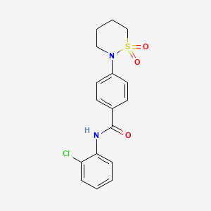 N-(2-chlorophenyl)-4-(1,1-dioxothiazinan-2-yl)benzamide