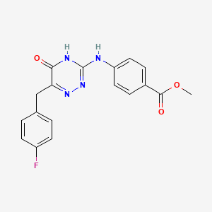 Methyl 4-((6-(4-fluorobenzyl)-5-oxo-4,5-dihydro-1,2,4-triazin-3-yl)amino)benzoate