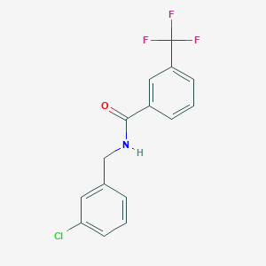 molecular formula C15H11ClF3NO B2925497 N-[(3-chlorophenyl)methyl]-3-(trifluoromethyl)benzamide CAS No. 303144-90-3
