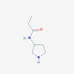 molecular formula C7H14N2O B2925519 N-(pyrrolidin-3-yl)propanamide CAS No. 1154969-50-2