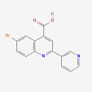 molecular formula C15H9BrN2O2 B2925521 6-Bromo-2-pyridin-3-ylquinoline-4-carboxylic acid CAS No. 5109-99-9
