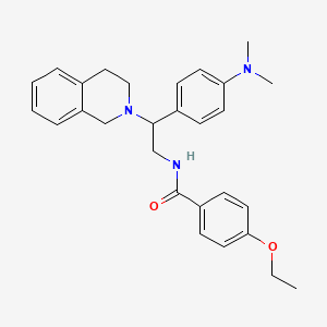 molecular formula C28H33N3O2 B2925538 N-{2-[4-(dimethylamino)phenyl]-2-(1,2,3,4-tetrahydroisoquinolin-2-yl)ethyl}-4-ethoxybenzamide CAS No. 946287-49-6