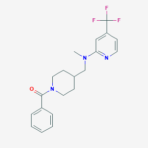 molecular formula C20H22F3N3O B2925597 N-[(1-benzoylpiperidin-4-yl)methyl]-N-methyl-4-(trifluoromethyl)pyridin-2-amine CAS No. 2415492-23-6