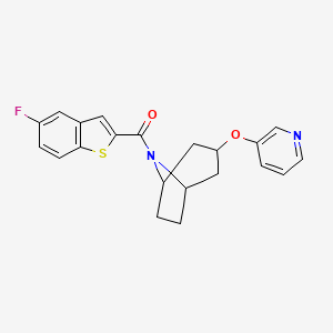 (5-fluorobenzo[b]thiophen-2-yl)((1R,5S)-3-(pyridin-3-yloxy)-8-azabicyclo[3.2.1]octan-8-yl)methanone