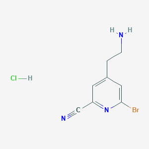 4-(2-Aminoethyl)-6-bromopyridine-2-carbonitrile;hydrochloride