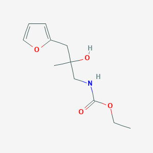 molecular formula C11H17NO4 B2925663 ethyl N-[3-(furan-2-yl)-2-hydroxy-2-methylpropyl]carbamate CAS No. 1788833-05-5